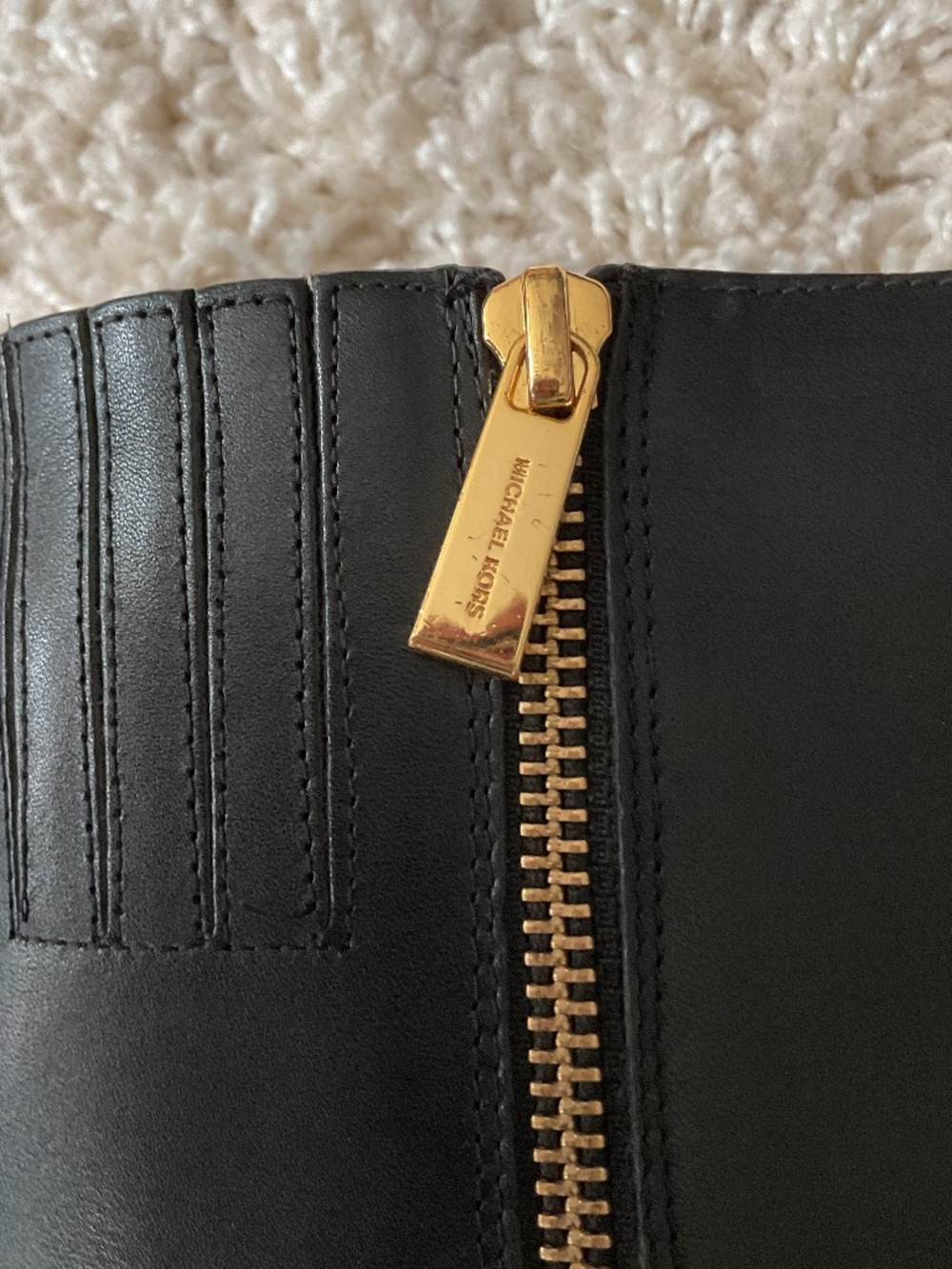 ⭐️⭐️ MICHAEL MICHAEL KORS Black Leather Riding Boot - size 36 - Picture 4 of 9